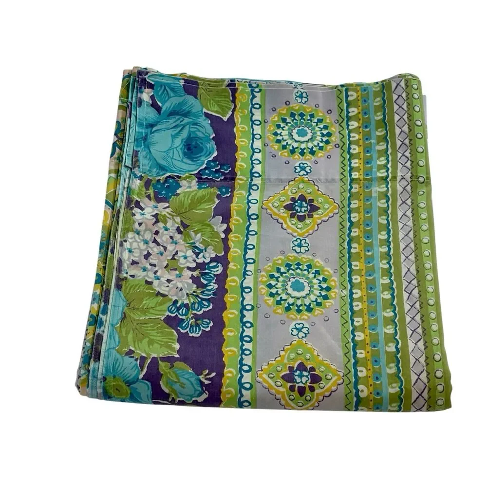 Vtg Cannon Royal Family Flat Sheet Double‎ 70s Cottagecore Chintz Floral MCM
